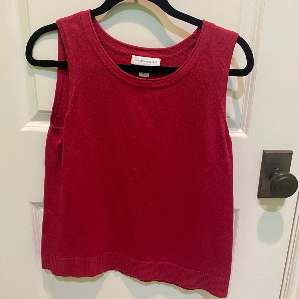 Red Sleeveless Top